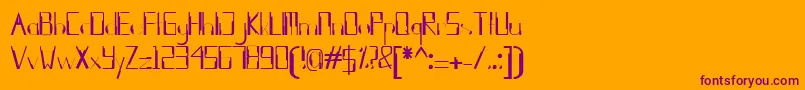 Шрифт kleung – фиолетовые шрифты на оранжевом фоне