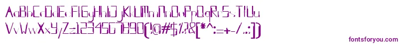 kleung-Schriftart – Violette Schriften auf weißem Hintergrund