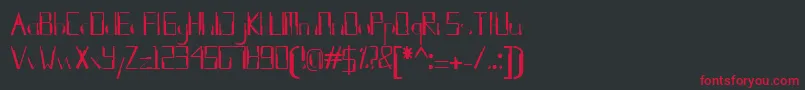 Шрифт kleung – красные шрифты на чёрном фоне