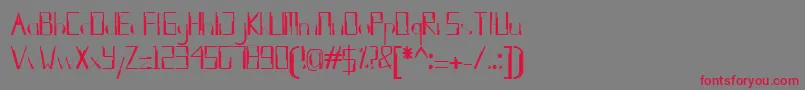 kleung-Schriftart – Rote Schriften auf grauem Hintergrund