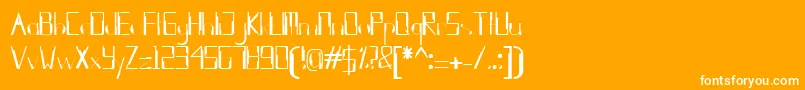 kleung Font – White Fonts on Orange Background