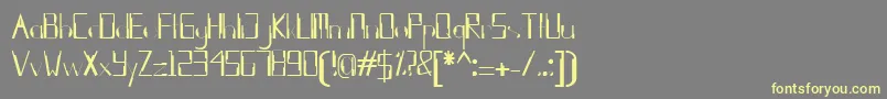 Шрифт kleung – жёлтые шрифты на сером фоне