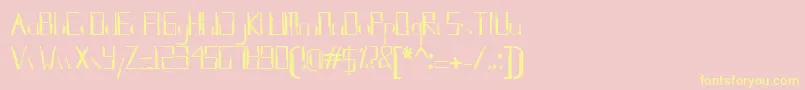 kleung Font – Yellow Fonts on Pink Background