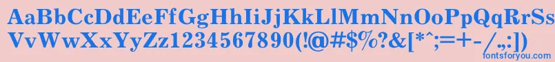 フォントJournal6 – ピンクの背景に青い文字