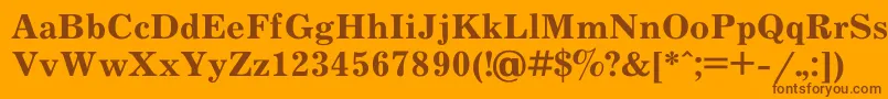 Journal6 Font – Brown Fonts on Orange Background