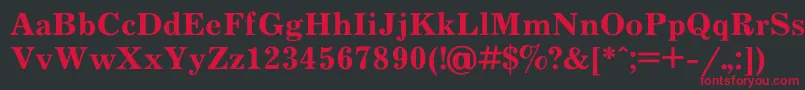 Journal6 Font – Red Fonts on Black Background