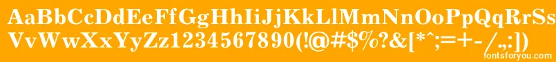 フォントJournal6 – オレンジの背景に白い文字