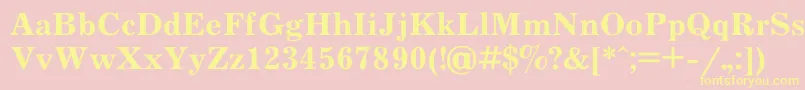 Journal6 Font – Yellow Fonts on Pink Background