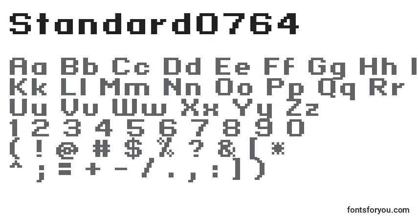 Schriftart Standard0764 – Alphabet, Zahlen, spezielle Symbole