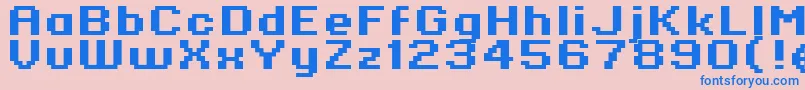 フォントStandard0764 – ピンクの背景に青い文字