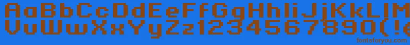 Standard0764 Font – Brown Fonts on Blue Background