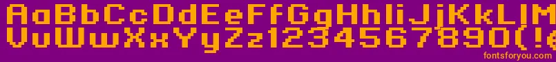 Police Standard0764 – polices orange sur fond violet