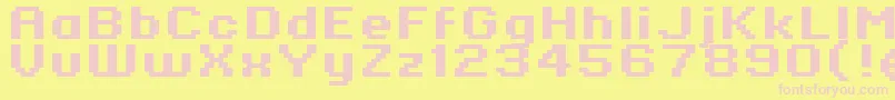 Standard0764 Font – Pink Fonts on Yellow Background