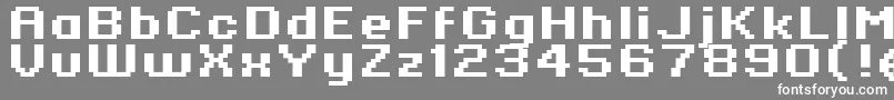 Standard0764 Font – White Fonts on Gray Background