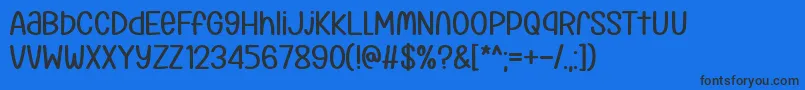 Klimaschutz dafont Font – Black Fonts on Blue Background