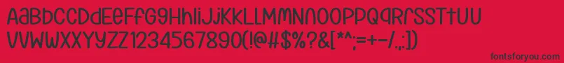 Klimaschutz dafont Font – Black Fonts on Red Background