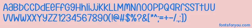 Klimaschutz dafont Font – Blue Fonts on Pink Background