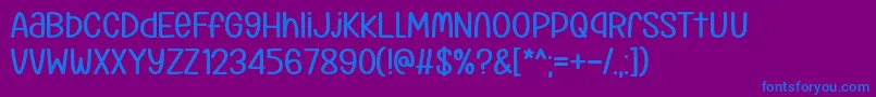 Klimaschutz dafont Font – Blue Fonts on Purple Background