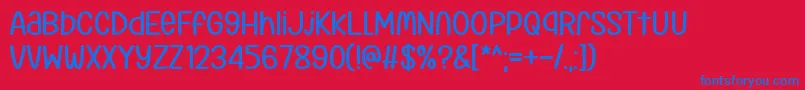 Klimaschutz dafont Font – Blue Fonts on Red Background