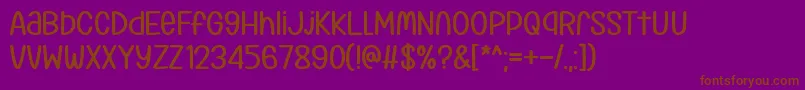 Klimaschutz dafont Font – Brown Fonts on Purple Background