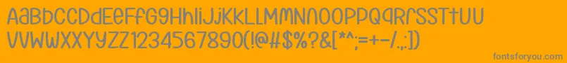 Klimaschutz dafont Font – Gray Fonts on Orange Background