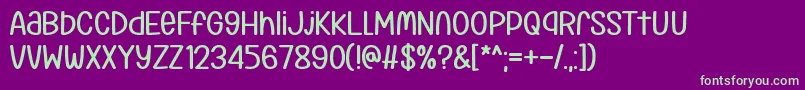 Klimaschutz dafont Font – Green Fonts on Purple Background