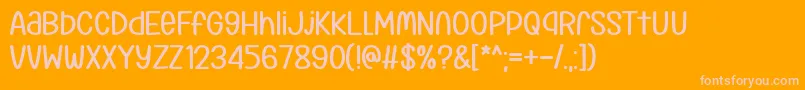 Klimaschutz dafont Font – Pink Fonts on Orange Background