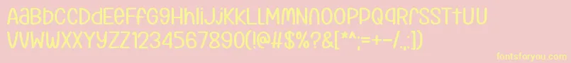 Klimaschutz dafont Font – Yellow Fonts on Pink Background