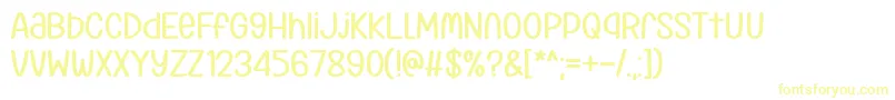 Klimaschutz dafont Font – Yellow Fonts on White Background