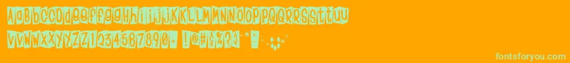 KLINOM   Font – Green Fonts on Orange Background