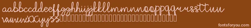Шрифт kluban – розовые шрифты на коричневом фоне