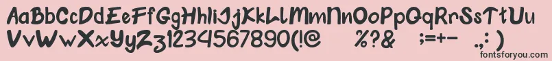 Klungkung Font – Black Fonts on Pink Background