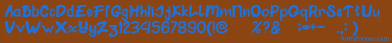 Шрифт Klungkung – синие шрифты на коричневом фоне