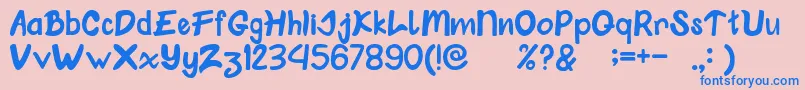Klungkung Font – Blue Fonts on Pink Background