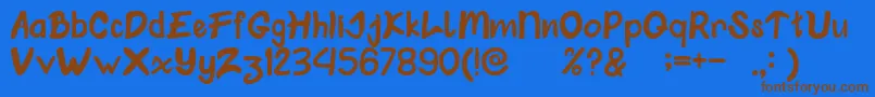 More about Klungkung Font Klungkung Font – Brown Fonts on Blue Background