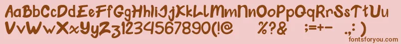 Klungkung Font – Brown Fonts on Pink Background