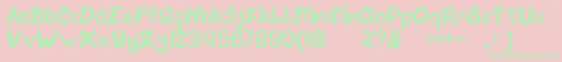 Klungkung Font – Green Fonts on Pink Background