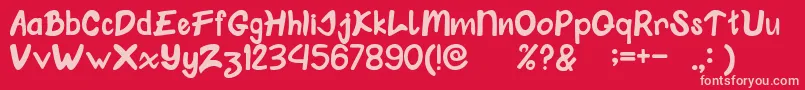 Klungkung Font – Pink Fonts on Red Background