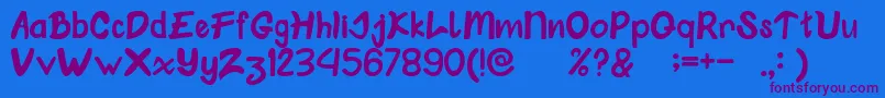 Klungkung Font – Purple Fonts on Blue Background