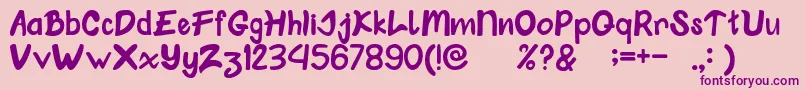 Weitere Informationen zur Klungkung-Schriftart Klungkung-Schriftart – Violette Schriften auf rosa Hintergrund