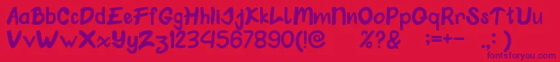 Klungkung Font – Purple Fonts on Red Background