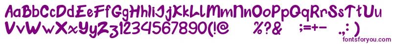 Klungkung Font – Purple Fonts on White Background