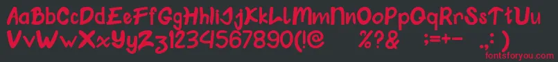 Klungkung Font – Red Fonts on Black Background