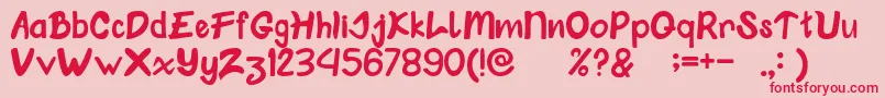 Klungkung Font – Red Fonts on Pink Background