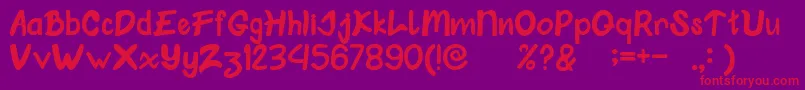 Klungkung Font – Red Fonts on Purple Background