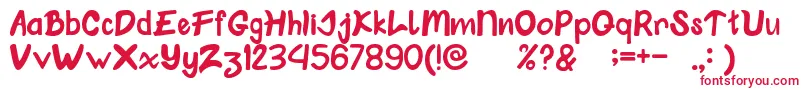 Klungkung Font – Red Fonts on White Background