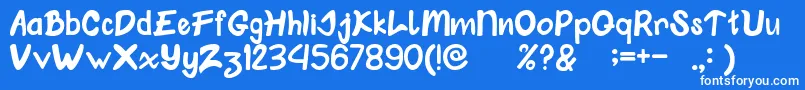 Klungkung Font – White Fonts on Blue Background