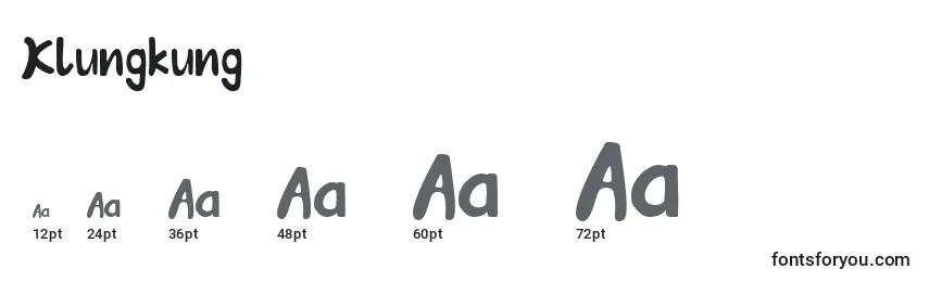 Размеры шрифта Klungkung