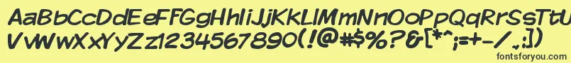 KMKDSP   Font – Black Fonts on Yellow Background