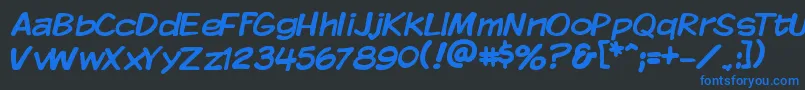 KMKDSP   Font – Blue Fonts on Black Background